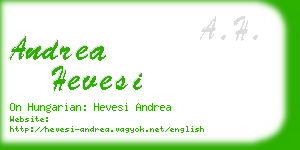 andrea hevesi business card